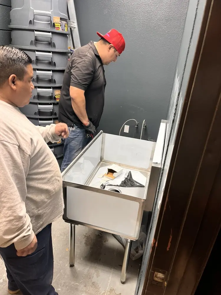 Commercial plumbing and sink installation in Ancor